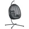 Scaun suspendat ou Manual Antracit și negru 104 x 100 x 191 cm