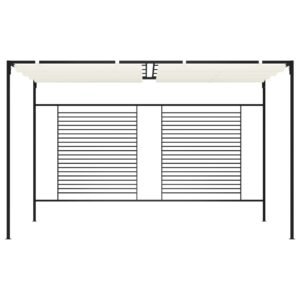 Alternative view of Pavilion grădină acoperiș retractabil crem 3x4x2,3 m 180 g/m²