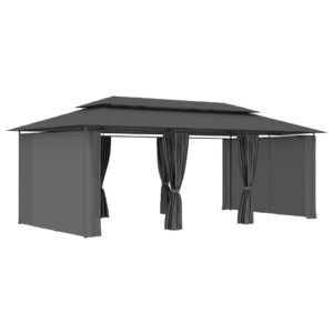 Alternative view of Pavilion cu perdele, antracit, 600 x 298 x 270 cm