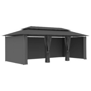 40 1 Pavilion cu perdele, antracit, 600 x 298 x 270 cm 40 1