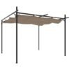 45 1 Pergola cu acoperiș retractabil, gri taupe, 295x292x230 cm Pergola cu acoperiș retractabil, gri taupe, 295x292x230 cm