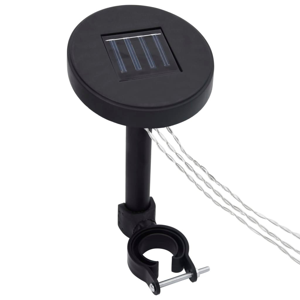 58 Pavilion cu șir de lumini LED, antracit, 3x3 m, țesătură Pavilion cu șir de lumini LED, antracit, 3x3 m, țesătură - imagine 5