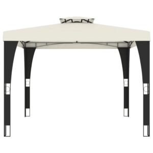 69 Foișor cu acoperiș dublu, crem, 2,98x2,98 m, oțel 69