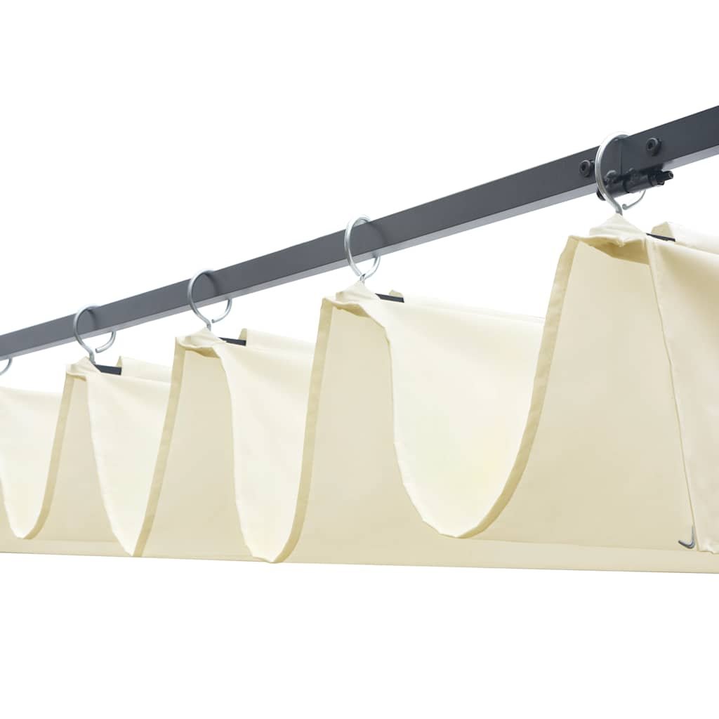 75 Pavilion cu acoperiș, maro și crem, 300x300x220 cm, poliratan Pavilion cu acoperiș, maro și crem, 300x300x220 cm, poliratan - imagine 3