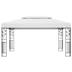 9 2 Pavilion cu acoperiș dublu, alb, 3 x 4 m 9 2